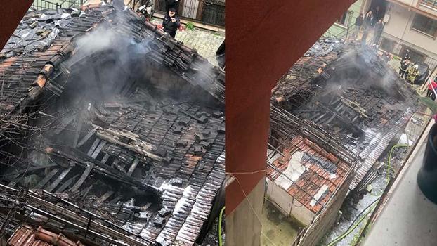 Kağıthane'de gecekonduda çıkan yangın kamerada: 1 ölü