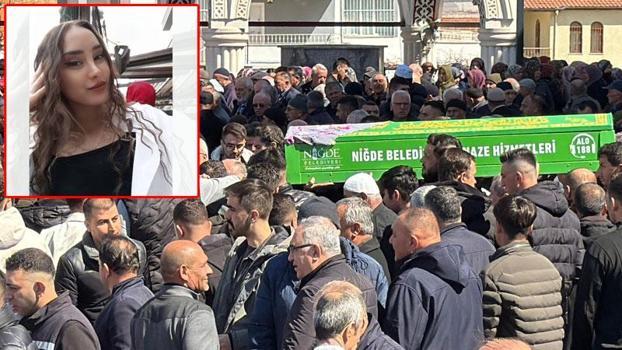 Niğde'de şarampole yuvarlanan otomobilde ölen Aleyna toprağa verildi