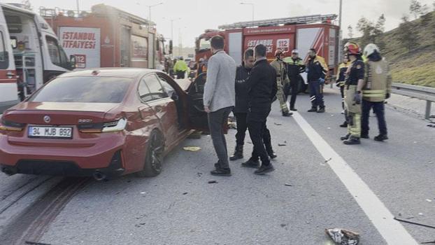 Eyüpsultan TEM Otoyolu'nda zincirleme kaza: 1 ölü 1 yaralı