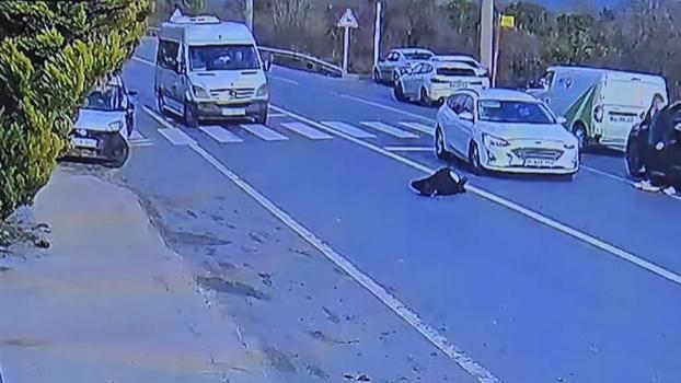 Beykoz’da yaya geçidinde kaza; hatalı sollama yapan otomobil yayaya çarptı