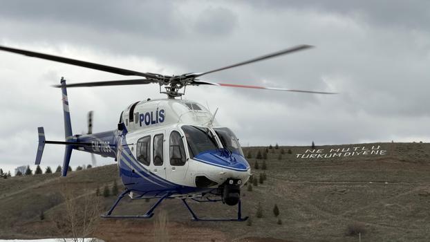 Başkentte polisten helikopter destekli trafik denetimi