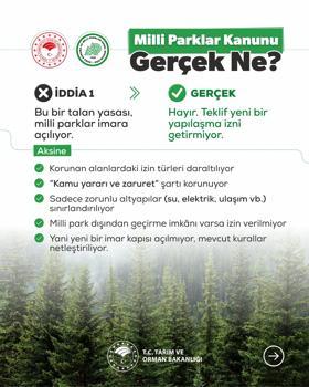 Bakanlıktan, Milli Parklar Kanun teklifi ile ilgili eleştirilere açıklama