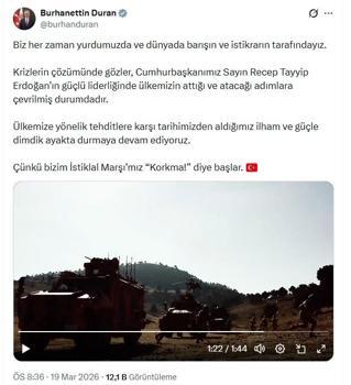 İletişim Başkanı Duran: Biz yurdumuzda ve dünyada barışın ve istikrarın tarafındayız