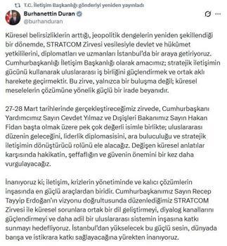 Burhanettin Duran: Küresel sorunlara ortak bir dil geliştirmeyi hedefliyoruz