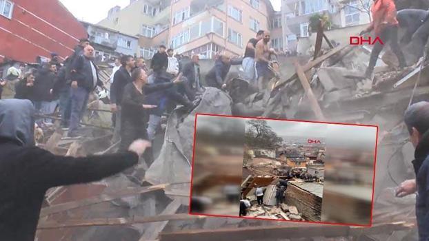 Fatih'te 2 bina çöktü