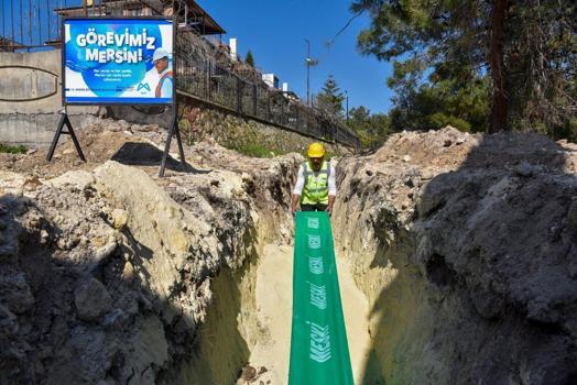 MESKİ, Mezitli Devlet Hastanesi atık su altyapısı çalışmalarını sürdürüyor