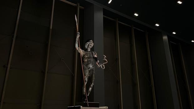 Zeugma Mozaik Müzesi'nde Mars Heykeli için platform yapıldı