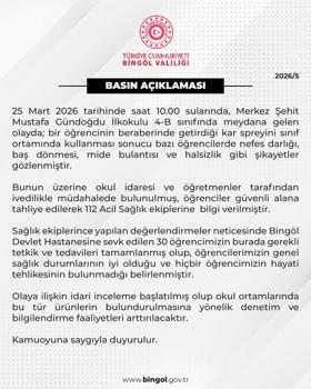 Sınıfta sıkılan kar spreyinden etkilenen 30 öğrenci hastaneye kaldırıldı (2)