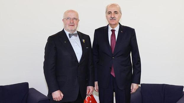 TBMM Başkanı Kurtulmuş, Litvanya Meclis Başkanı Olekas ile Zagreb’de görüştü