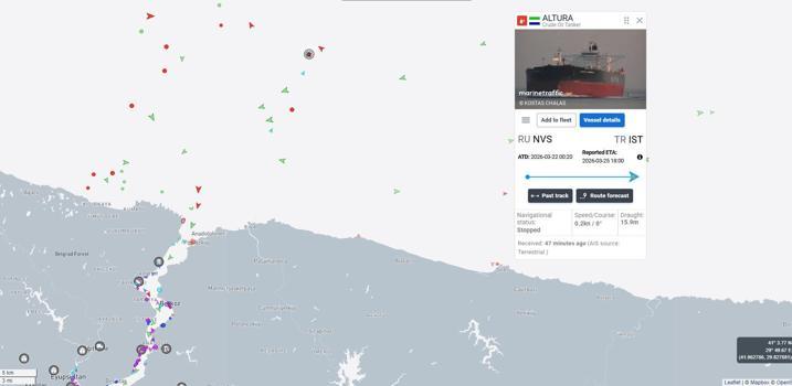 İstanbul- Karadeniz açıklarında vurulan Türk petrol tankeri telsizden yardım istedi