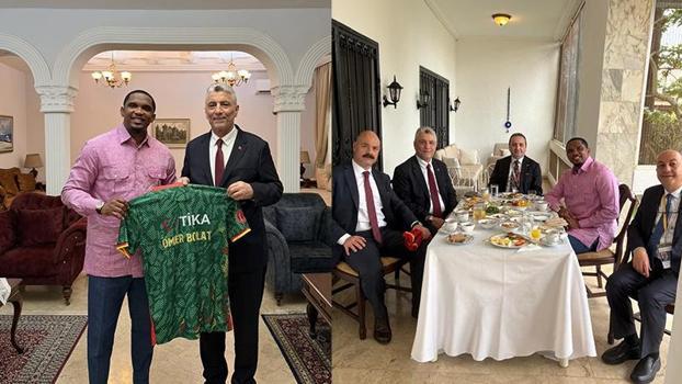 Bakan Bolat, Kamerun Futbol Federasyonu Başkanı Eto’o ile görüştü