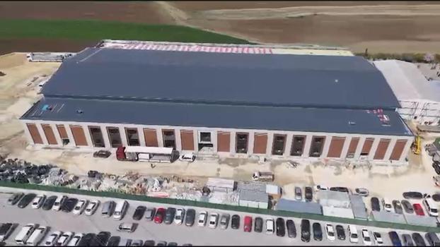 İstanbul- Silivri'de yapımı süren yeni duruşma salonu havadan görüntülendi