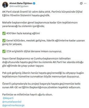 AK Parti'li Öğütken: Dijital Eğitim Yönetim Sistemi'ni hayata geçirdik