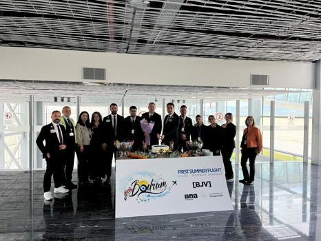 Milas-Bodrum Havalimanı sezonun ilk dış hat uçuşunu karşıladı