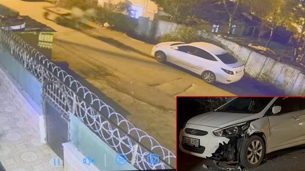 Arnavutköy'de başıboş at park halindeki araçlara çarptı