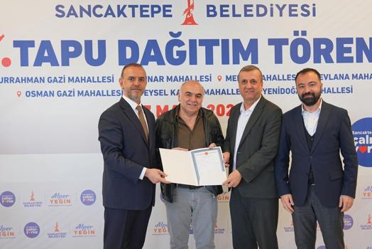 Sancaktepe’de tapu teslim töreni düzenlendi