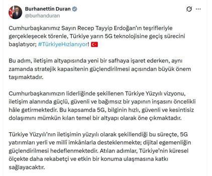 İletişim Başkanı Duran: Dijital egemenliğin güçlendirilmesi hedefleniyor