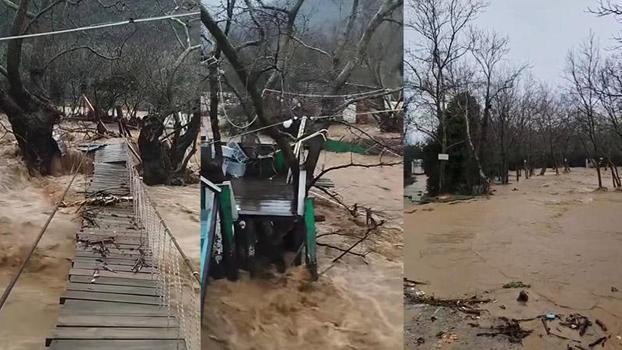Yalova’da sağanak nedeniyle dereler taştı, 5 büyükbaş öldü