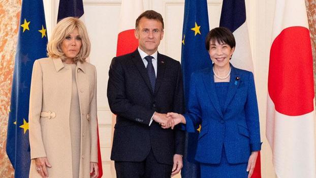 Fransa Cumhurbaşkanı Emmanuel Macron, Japonya’da