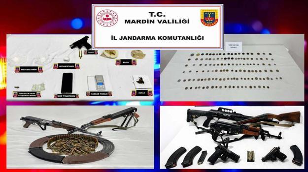 Mardin'de silah ve tarihi eser kaçakçılığı operasyonunda 6 gözaltı