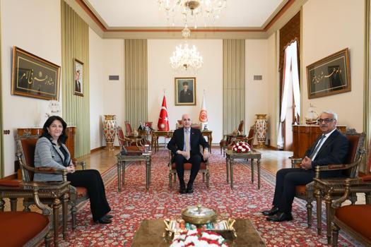 TBMM Başkanı Kurtulmuş, DEM Parti'li Buldan ve Sancar'ı kabul etti