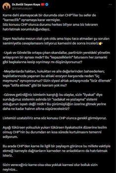 AK Parti'li Kaya: Liyakatsizliğe teslim olmuş CHP’nin bundan kurtulmasını temenni ediyorum