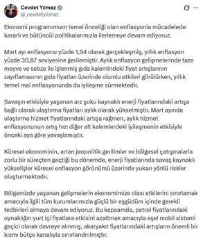 Cumhurbaşkanı Yardımcısı Yılmaz: Ekonomimiz dışsal şoklara karşı direncini korumaktadır