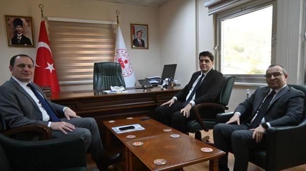 Kaymakam Türker'e mevkidaşlarından ziyaret