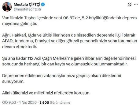 Van'da 5.2 büyüklüğünde deprem (4)