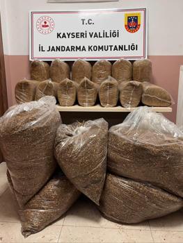 Kayseri’de 250 kilo kaçak tütün ele geçirildi