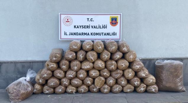 Kayseri’de 280 kilo tütün ele geçirildi