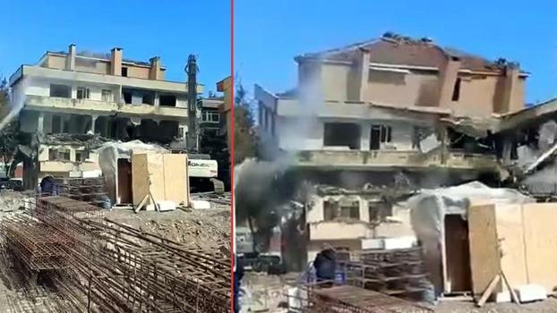 Avcılar’da kentsel dönüşüme giren bina tek darbeyle yıkıldı