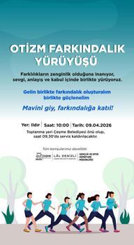 Çeşme 'otizme farkındalık' için yürüyecek