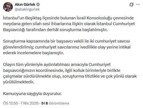 Bakan Gürlek: İstanbul'daki olaya ilişkin 1 başsavcı vekili ile 2 Cumhuriyet savcısı görevlendirildi