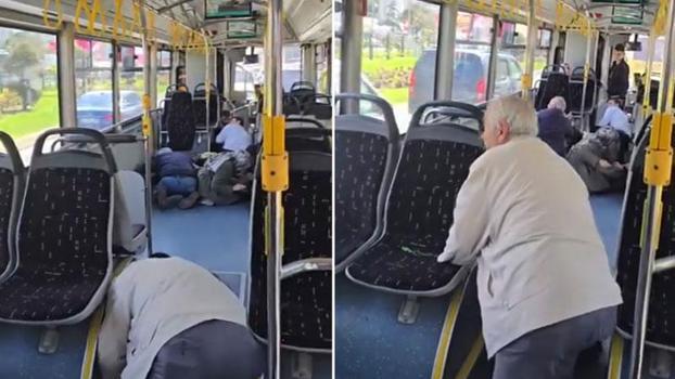 Beşiktaş'ta kurşun isabet eden İETT otobüsünde yolcular panik yaşadı