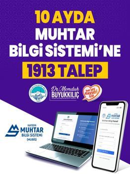 Muhtar Bilgi Sistemi’nde 10 ayda 1913 talep oluşturuldu