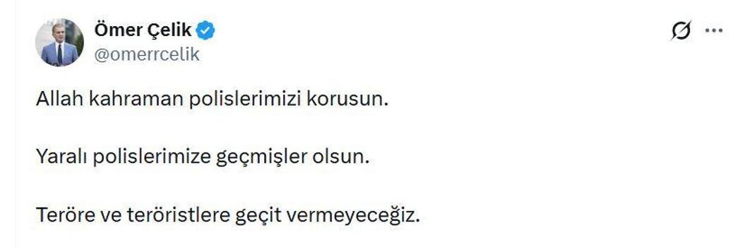 AK Parti'li Çelik: Teröre ve teröristlere geçit vermeyeceğiz