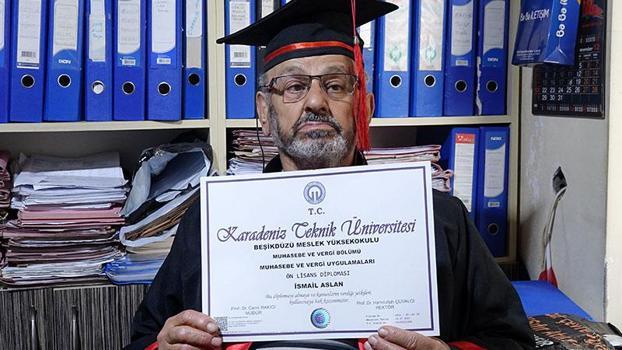 77 yaşındaki arzuhalcinin üniversite azmi
