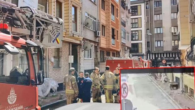 Fatih'te yangın çıkan binanın 3. katından atlayan kişi ağır yaralandı