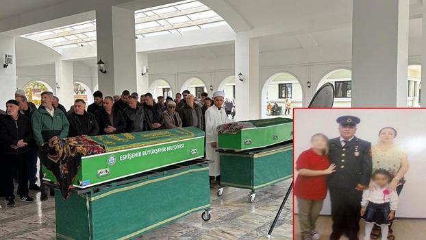 Ankara'da eşi tarafından öldürülen kadın ve kızı Eskişehir'de toprağa verildi