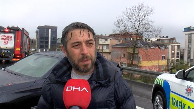 Çekmeköy Kuzey Marmara Otoyolu'nda zincirleme kaza; 1 ağır 4 yaralı