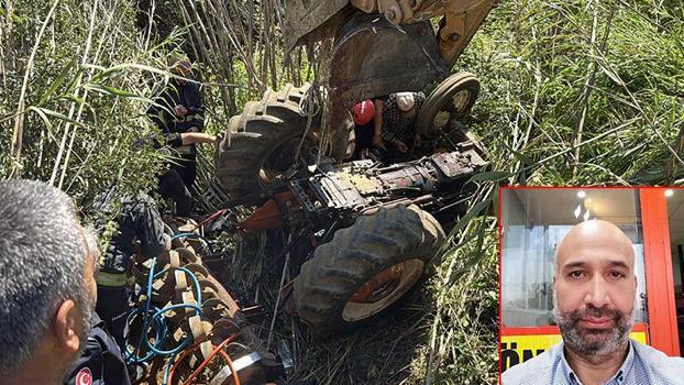 Emekli polis bahçede çalışırken devrilen traktörünün altında kalıp öldü