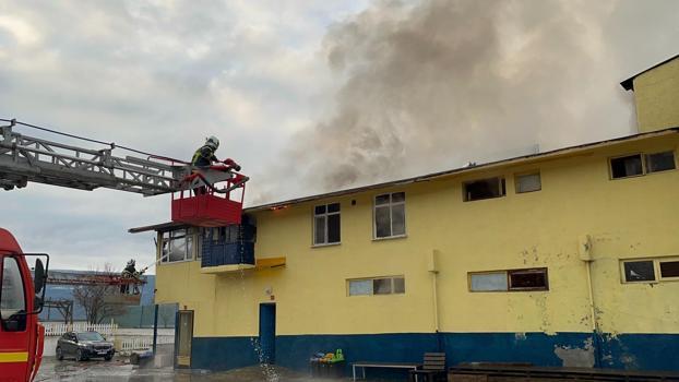 Kastamonu'da tekstil ve filtre malzemeleri üretilen fabrikada yangın