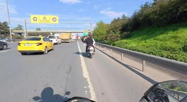 Ataşehir'de motosikletli arkada oturan kadının saçını çekti; dengesini kaybeden kadın ölümden döndü