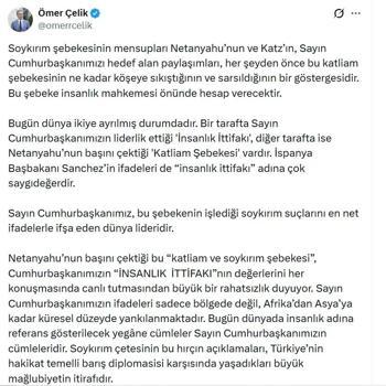 AK Parti'li Çelik: Soykırım çetesinin hırçın açıklamaları yaşadıkları büyük mağlubiyetin itirafıdır