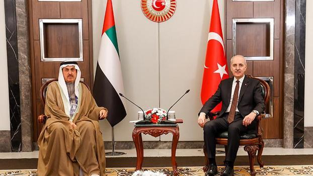 TBMM Başkanı Kurtulmuş, BAE Federal Ulusal Konseyi Başkanı Ghobash ile görüştü