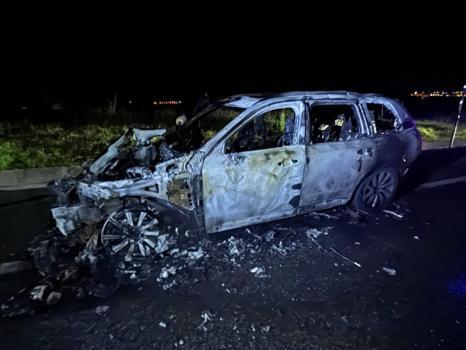 Edirne’de seyir halindeki otomobil yandı