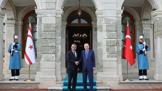 Cumhurbaşkanı Erdoğan, KKTC Cumhurbaşkanı Tufan Erhürman ile bir araya geldi