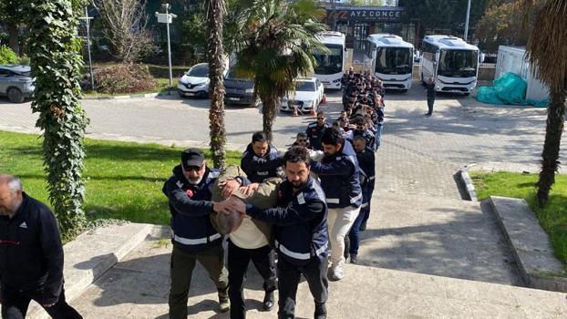 Samsun merkezli 3 ilde suç örgütü operasyonu; 25 gözaltı