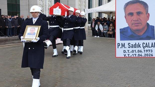 Kanserden hayatını kaybeden polis memuru için uğurlama töreni